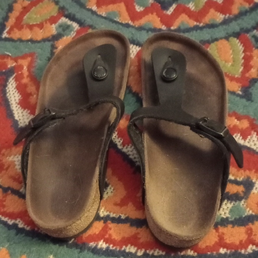 Brown and Black Sandals